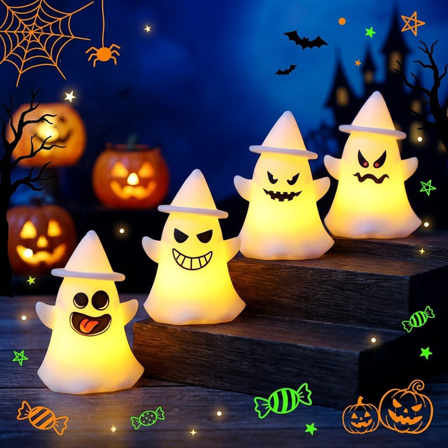 Cute Ghost LED Night Light – Halloween Tabletop Decor