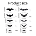 72-Piece 3D LED Halloween Bat Wall Decor