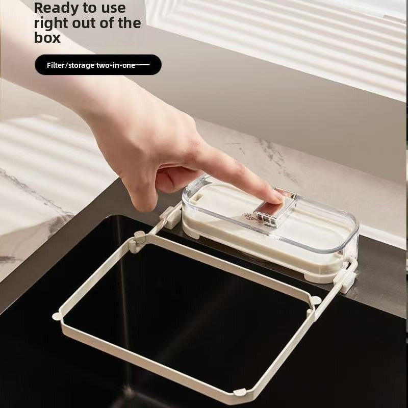Suction Cup Sink Filter Holder for Kitchen Cleanup