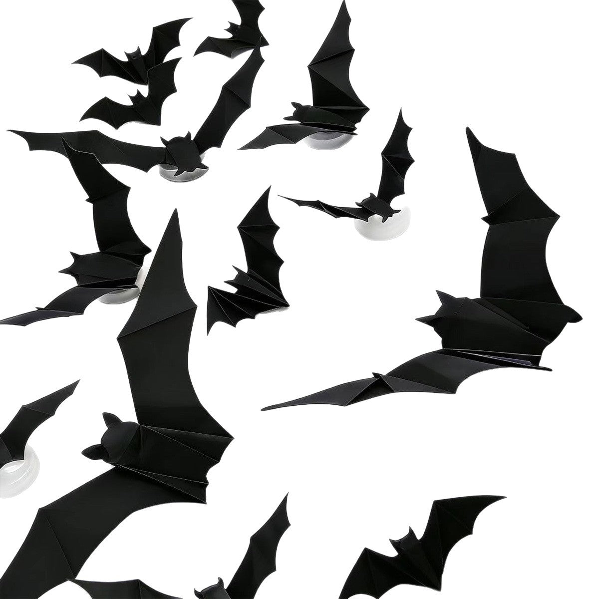72-Piece 3D LED Halloween Bat Wall Decor