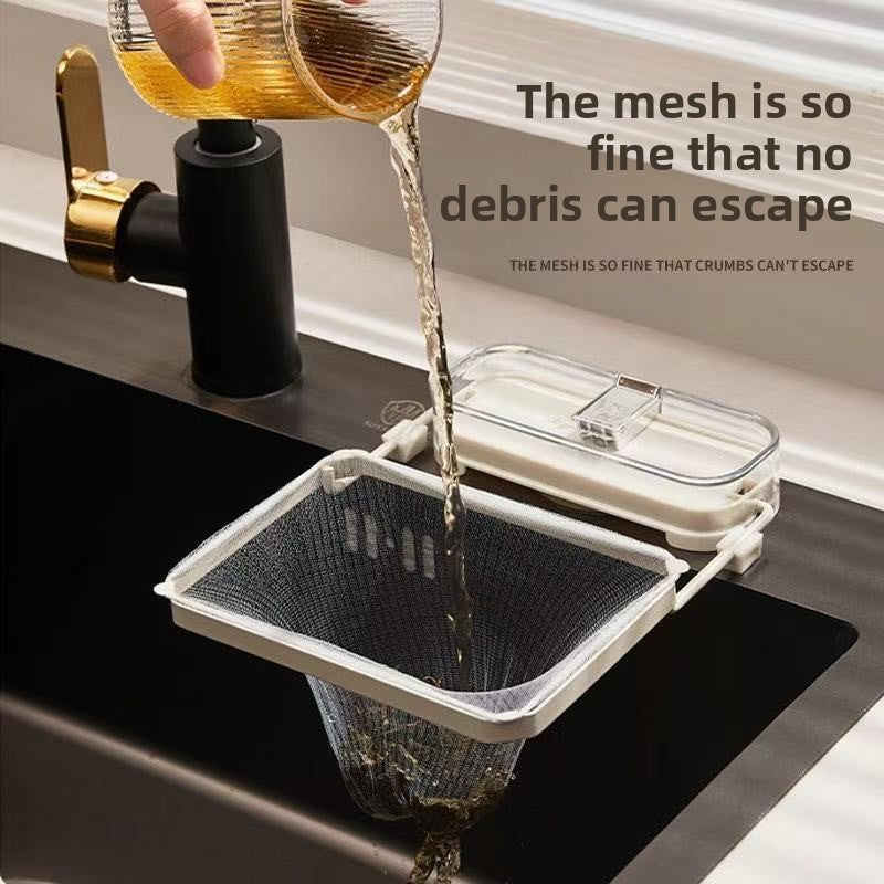 Suction Cup Sink Filter Holder for Kitchen Cleanup