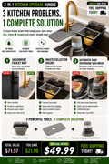 3-in-1 Kitchen Upgrade Bundle — Sink Mat + Waste Holder + Soap Brush