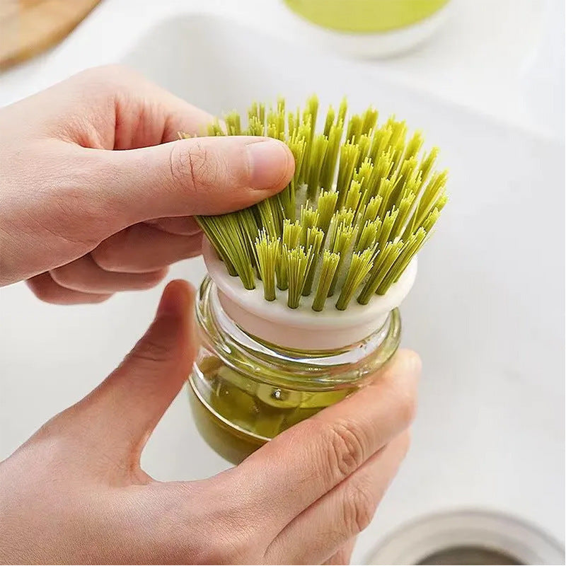Automatic Liquid Dispensing Pot Scrub Brush