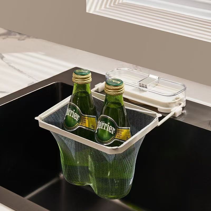 Suction Cup Sink Filter Holder for Kitchen Cleanup