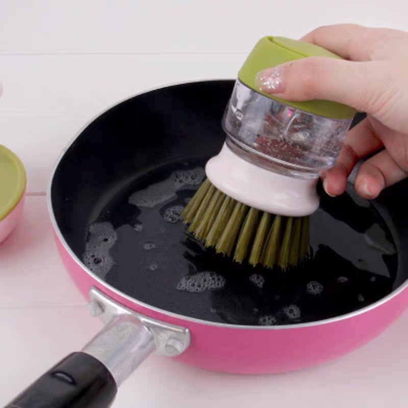 Automatic Liquid Dispensing Pot Scrub Brush